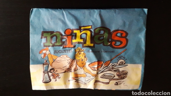 Niñas, sobre *pequeño* Montaplex Monta-Plex o similar, nunca abierto, años 60.