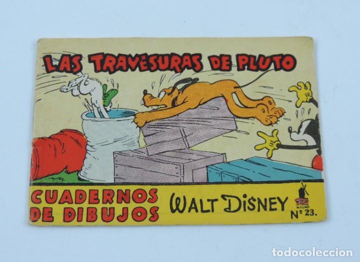 Cuaderno Mickey detective, cuaderno de dibujos, walt disney n.23, mide 11,5 x 7,5 cms. Ilustraciones