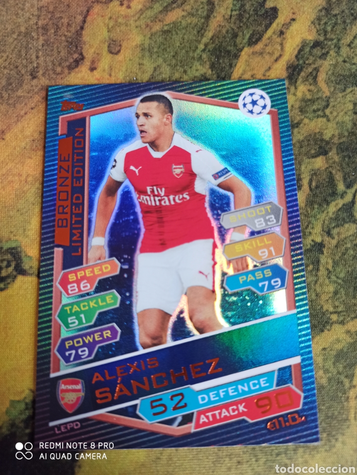 Alexis Sánchez Arsenal Limited Edition Bronze UEFA ChampionsLeague 2016-2017 16-17 topps match attax