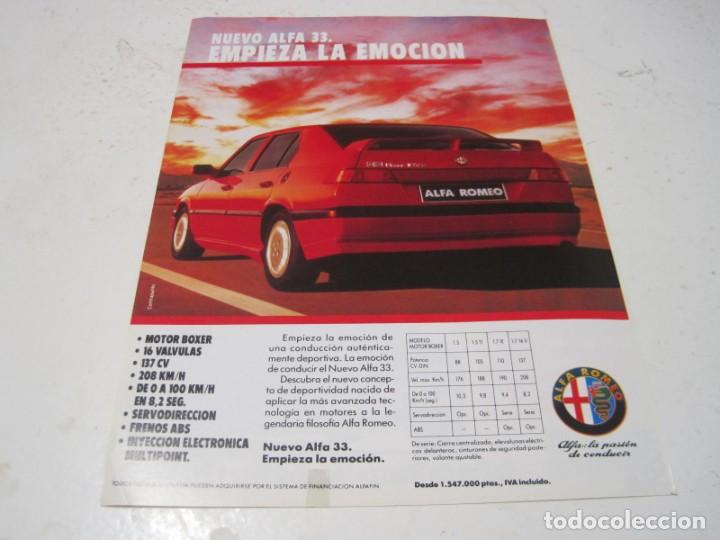 ALFA ROMEO 33. Anuncio publicidad 1990