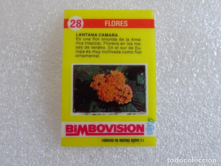 BIMBOVISION : Antiguo cromo de BIMBO Nº 28 Flores - Lantana Camara - Años 70