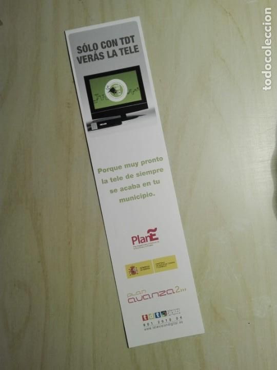 MARCAPAGINAS - TELEVISIONDIGITAL - SOLO CON TDT VERAS LA TELE - TELEVISION