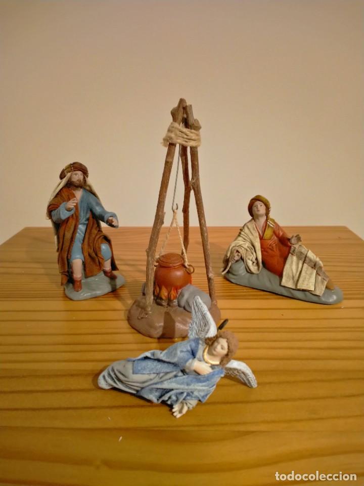 Antigua anunciacion pastores artesanía oliver Belén pesebre nacimiento navidad