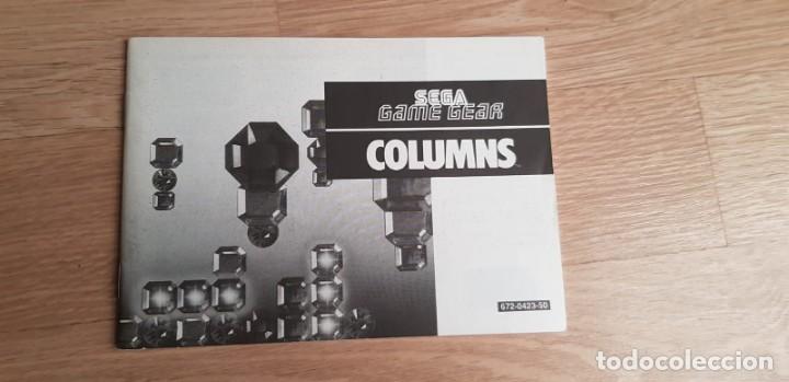 SEGA GAME GEAR INSTRUCCIONES DE SUPER COLUMNS
