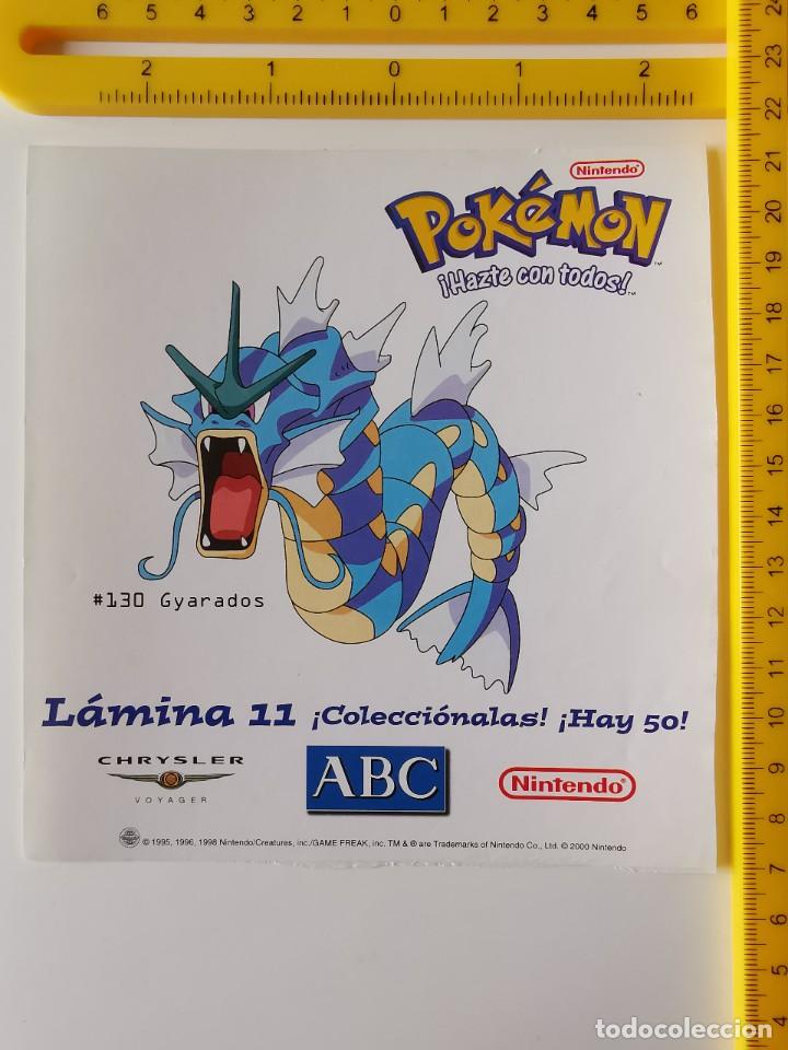 PEGATINA CROMO VIDEOJUEGOS NINTENDO POKEMON EL PERIODICO ABC 11 GYARADOS