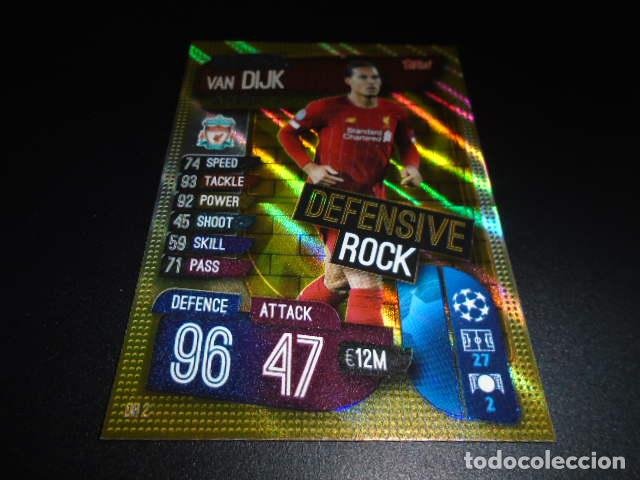 VIRGIL VAN DIJK DEFENSIVE ROCK LIVERPOOL CHAMPIONS EUROPA LEAGUE TOPPS ATTAX EXTRA 19 20 2019 2020