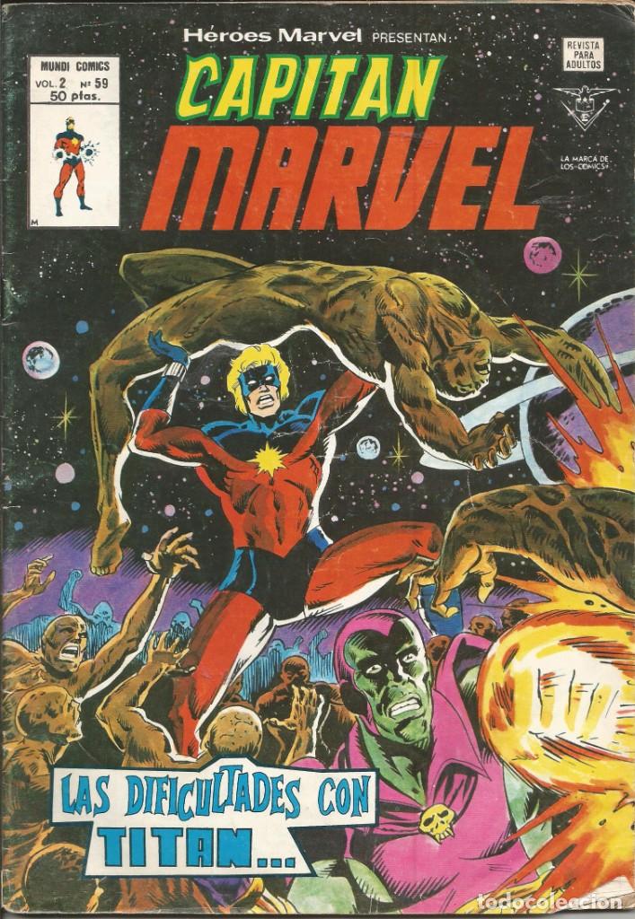 Héroes Marvel. Capitán Marvel V2 - nº 59. Mundi comics Vértice. Las dificultades con Titán