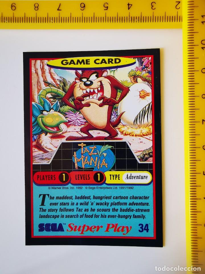 1991 PANINI CROMO TRADING CARD VIDEOJUEGOS SEGA SUPER PLAY VIDEO GAMES 34 TAZ MANIA