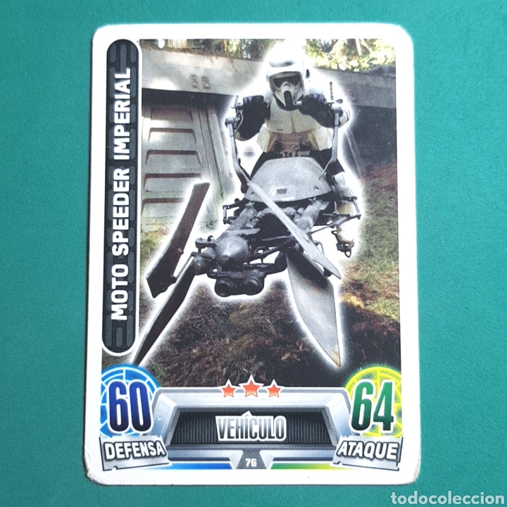 (55.1) STAR WARS FORCE ATTAX HEROES Y VILLANOS TOPPS DISNEY CARREFOUR 2016- N°76 MOTO SPEEDER IMPER