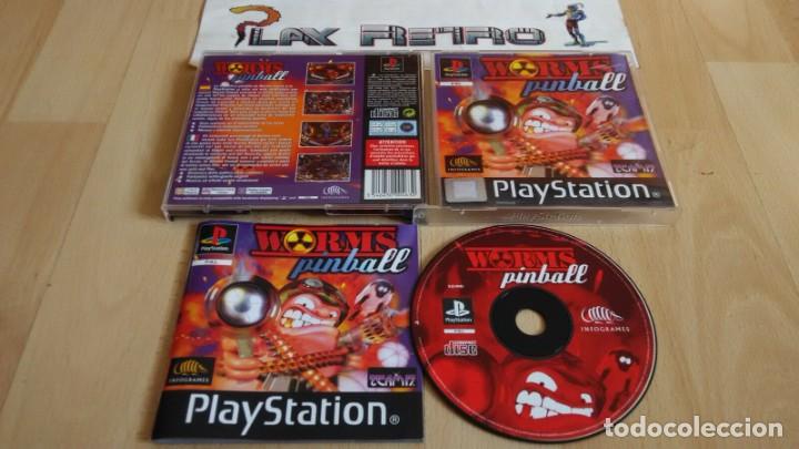 PLAY STATION PS1 PSX WORMS PINBALL COMPLETO PAL ESPAÑA