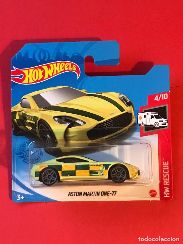 HOT WHEELS 2021 215/250 - ASTON MARTIN ONE 77 - HW RESCUE 4/10 - NUEVO EN BLISTER - ESCALA 1:64