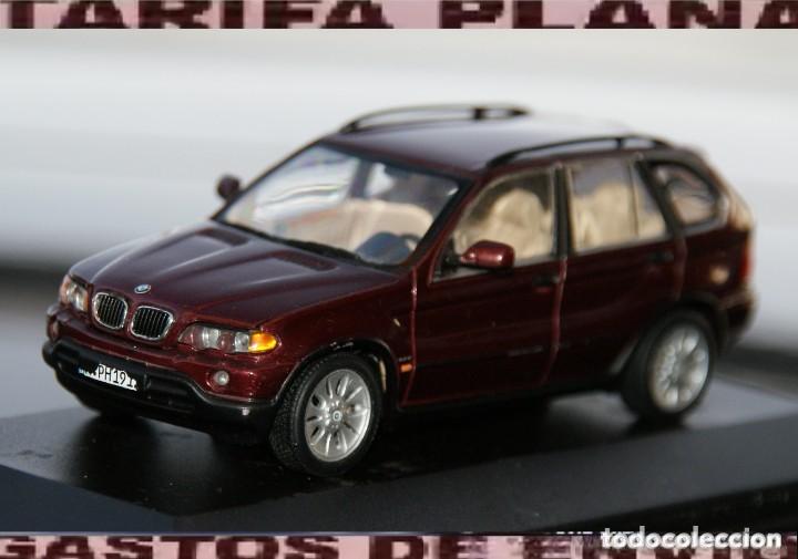 BMW X5 MARRON BROWN ESCALA 1:43 DE MINICHAMPS EN CAJA (NO ES LA SUYA ORIGINAL) MATRICULA DELANTERA E