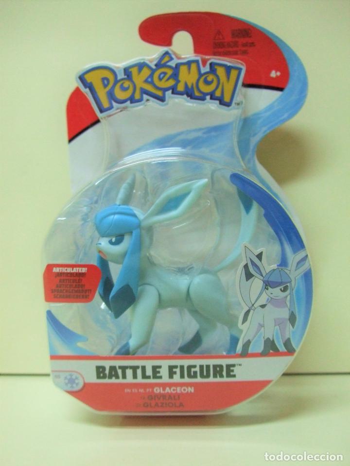 FIGURA GLACEON - POKEMON BATTLE FIGURE 2021 BIZAK WICKED COOL TOYS MUÑECO JUGUETE JUEGO GIVRALI