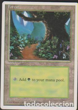 MTG MAGIC THE GATHERING FOREST LAND CARD NAIPE CROMO M