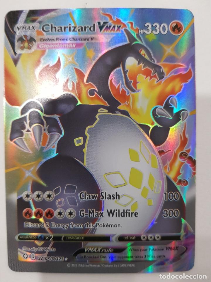 CARTA POKEMON CHARIZARD VMAX. HOLOGRAMA. ARTE COMPLETO. RARA. 2021