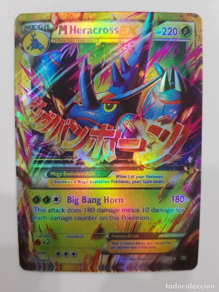 CARTA POKEMON. MEGA HERACROSS EX. HOLOGRAMA. ARTE COMPLETO. RARA. 2017
