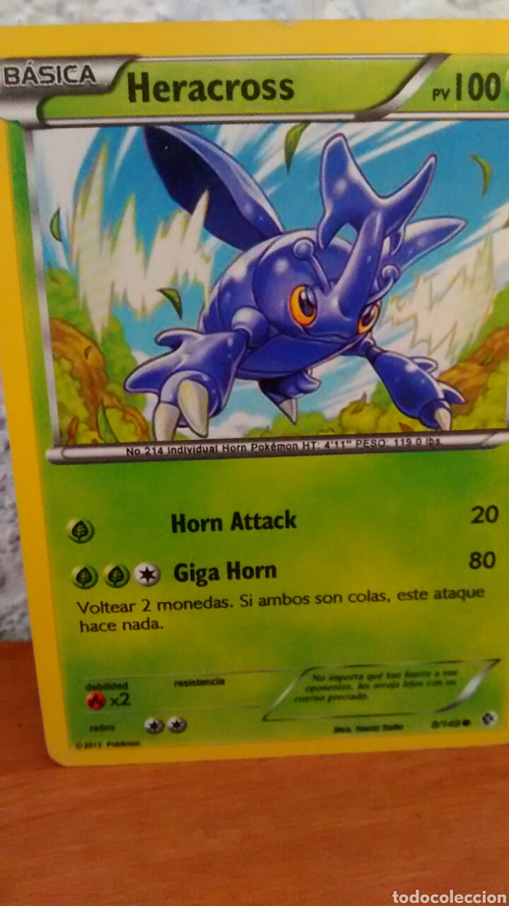 CARTA POKEMON BASICA 2012 HERACROSS