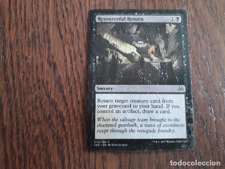 carta magic the gathering, deckmaster. resourceful return, 070/184, año 2017