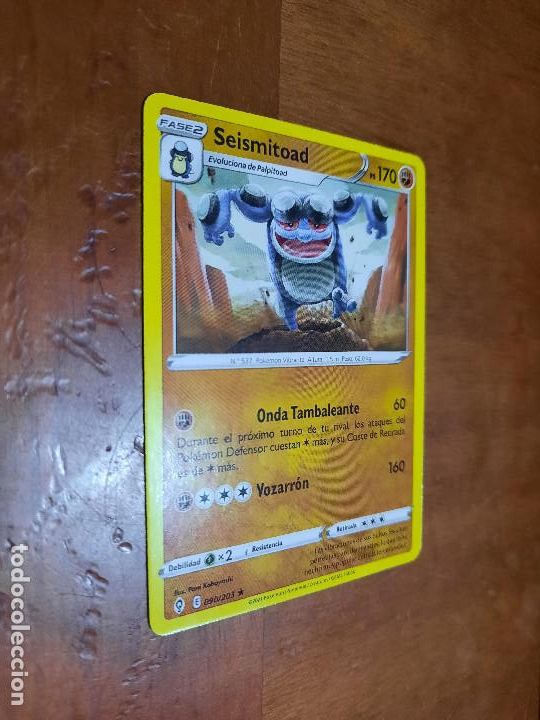 SEISMITOAD. FASE 2. CIELOS EVOLUTIVOS. TRADING CARD POKEMON TCG. CASTELLANO. BUEN ESTADO