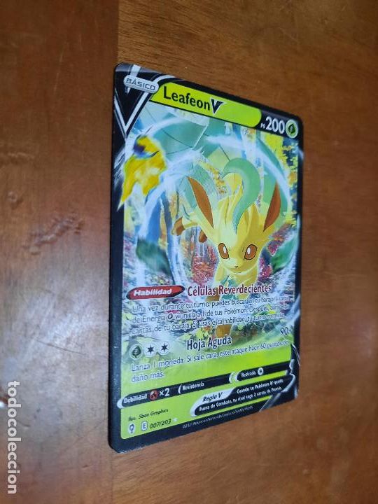 LEAFEON 007. CIELOS EVOLUTIVOS. TRADING CARD POKEMON TCG. CASTELLANO. BUEN ESTADO