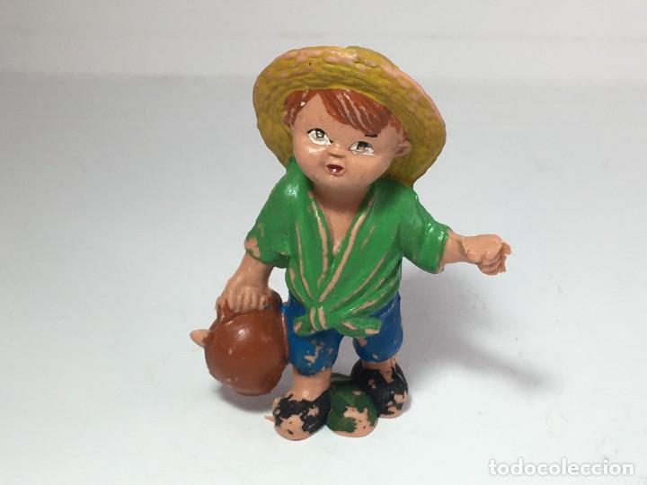 FIGURA DE BELEN CABEZONES OLIVER FERRANDIZ BOTIJO 6 CM.
