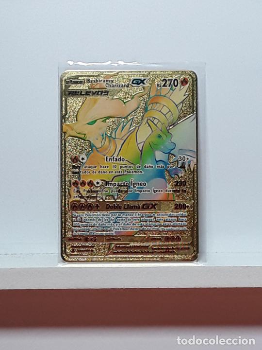 POKEMON METAL ORO DORADO RESGIRAM Y CHARIZARD GX PS 270