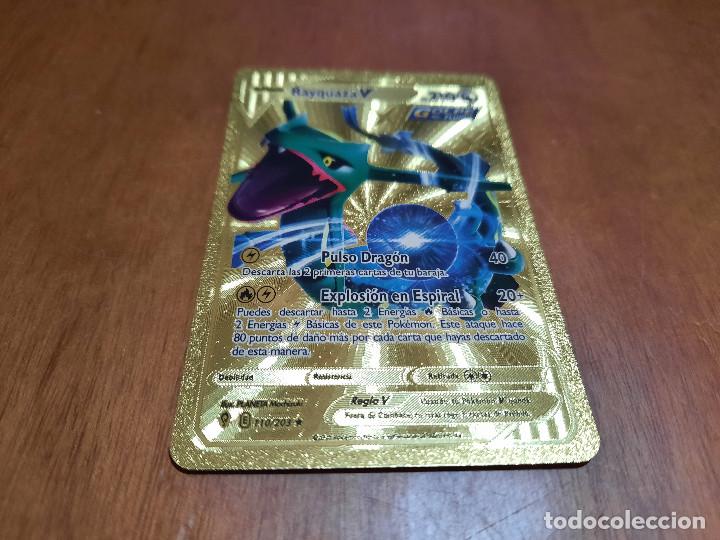 RAYQUAZA V 110. COLOR ORO. POKEMON. BUEN ESTADO. TRADING CARD. CROMO. CARTA