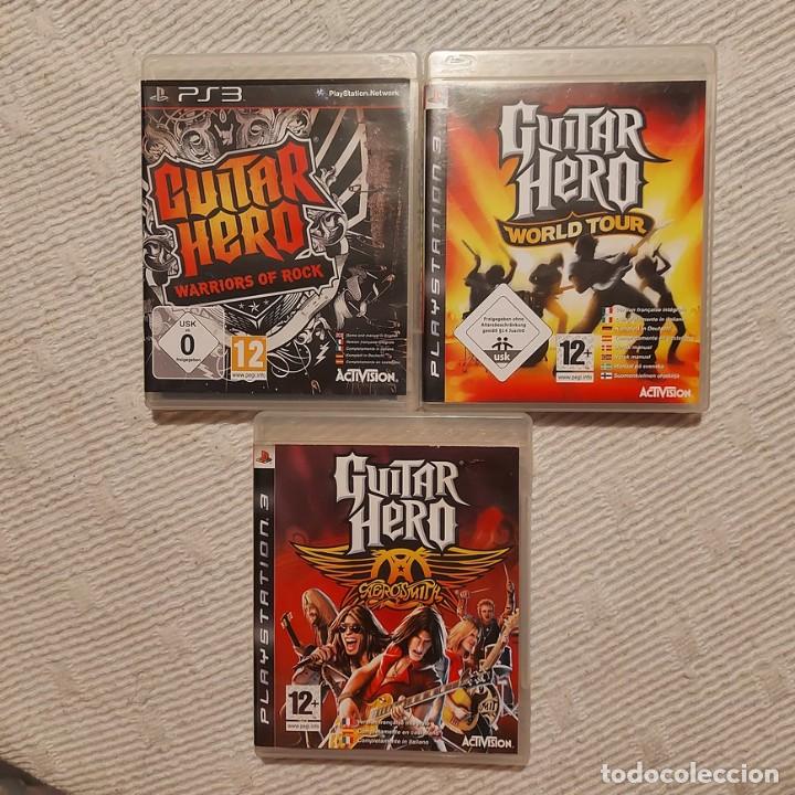 PS3 PLAY STATION 3 LOTE GUITAR HERO ** SEMINUEVOS **