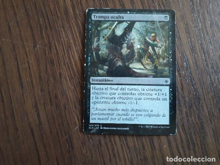 carta magic the gathering, deckmaster. trampa oculta, 123/279, año 2017