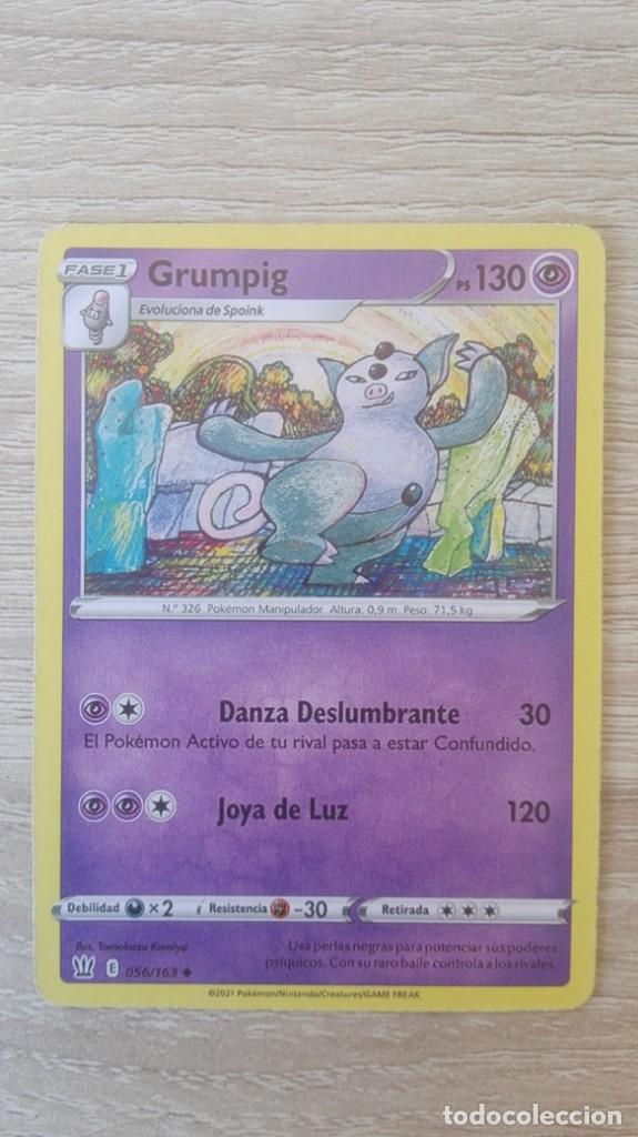 GRUMPIG Nº 326 FASE 1 PS 130 DANZA DESLUM. 30 JOYA DE LUZ 120/ / POKÉMON MANIPULADOR // AÑO 2021.