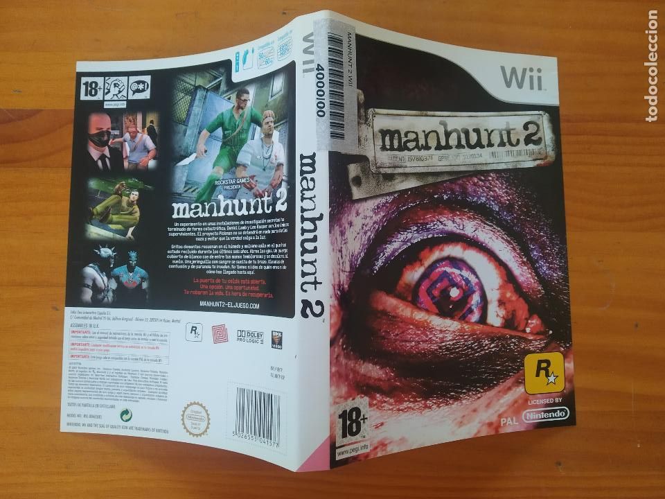 WII MANHUNT 2 - SOLO CARATULA - SIN DISCO NI CAJA - NINTENDO (7C)