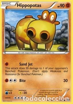 Carta pokemon Hippopotas (NXD 65)-Destini Futuri-C - lingua ITA-condizione EX - Pokemon