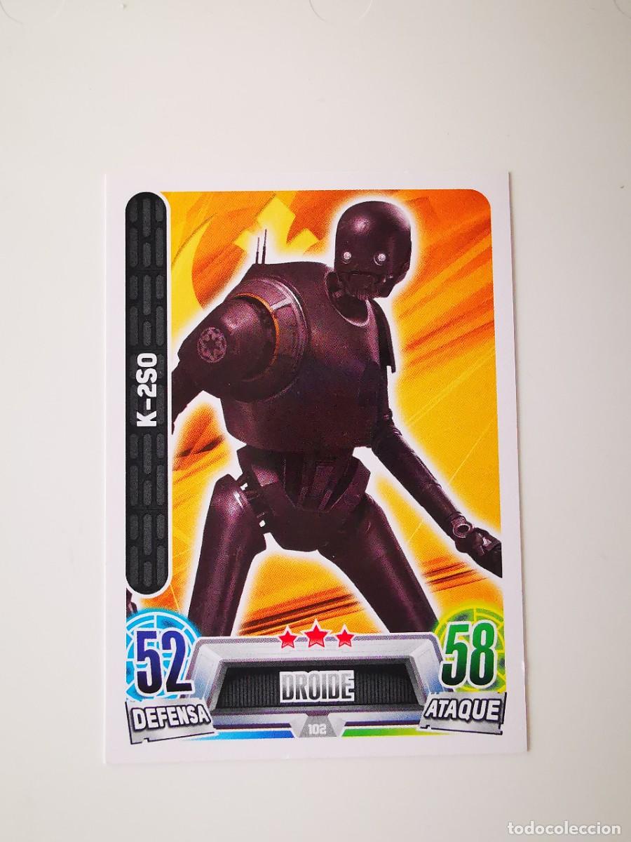 CROMO DISNEY TRADING CARD CARREFOUR STAR WARS TOPPS FORCE ATTAX HEROES VILLANOS 102 K 2S0