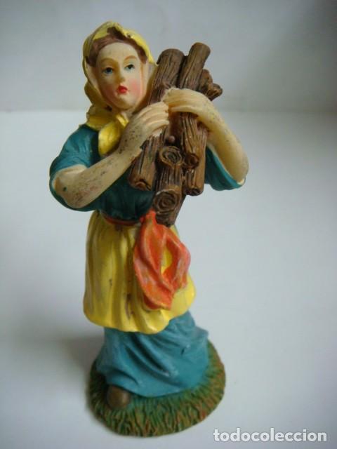 FIGURA EN RESINA PARA EL BELEN LEÑADORA-CAJ-Nº-11
