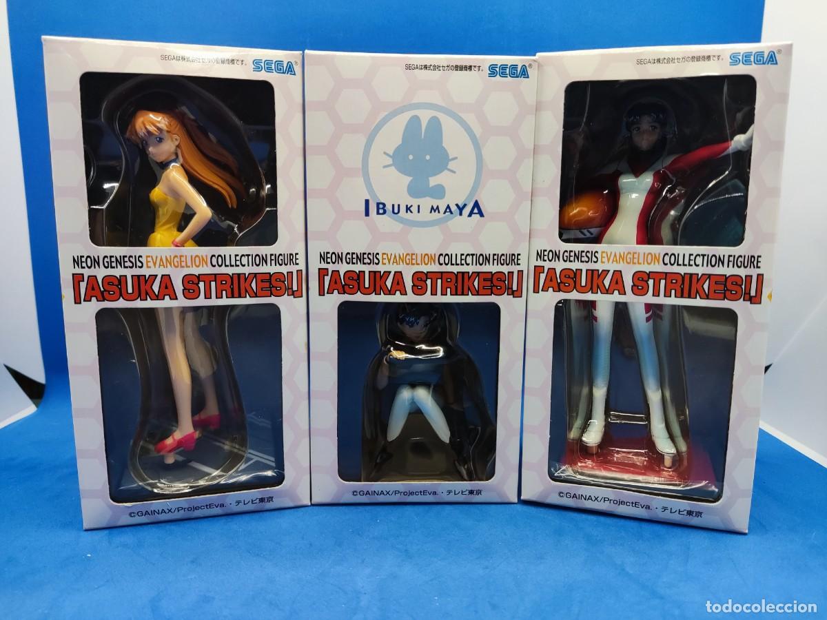 Figuras Asuka / Shinji Ikari / Misato Katsuragi (Asuka Strikes!) de Evangelion episode 8 de Sega
