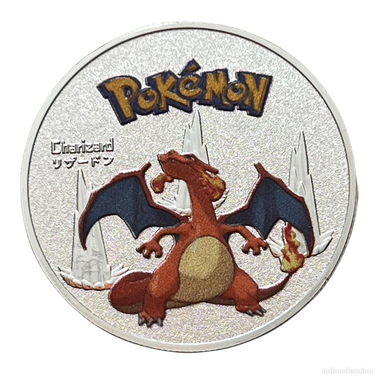 Moneda Plateada coleccionable Pokémon - Charizard- 4 cm