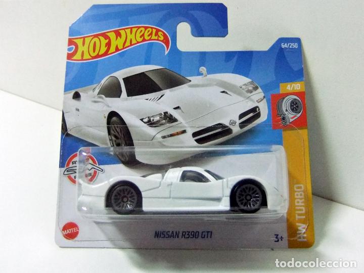 NISSAN R390 GT1 - HOT WHEELS MATTEL HW TURBO 4/10 2022 - COCHE BLANCO 1:64 WHITE TOY CAR RYU´S RIDES