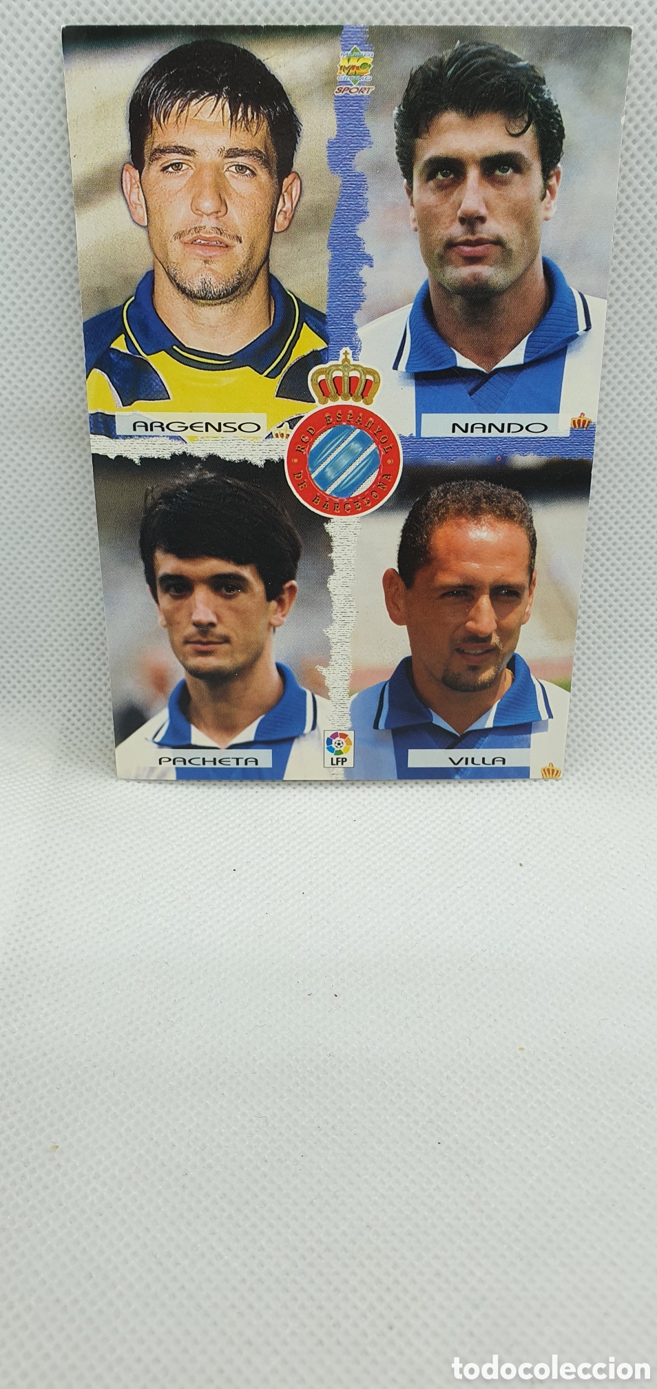 ARGENSO, NANDO, PACHETA, VILLA, ESPANYOL, ESPAÑOL TOP LIGA 99 DE MUNDICROMO CROMO / FICHA / TARJETA