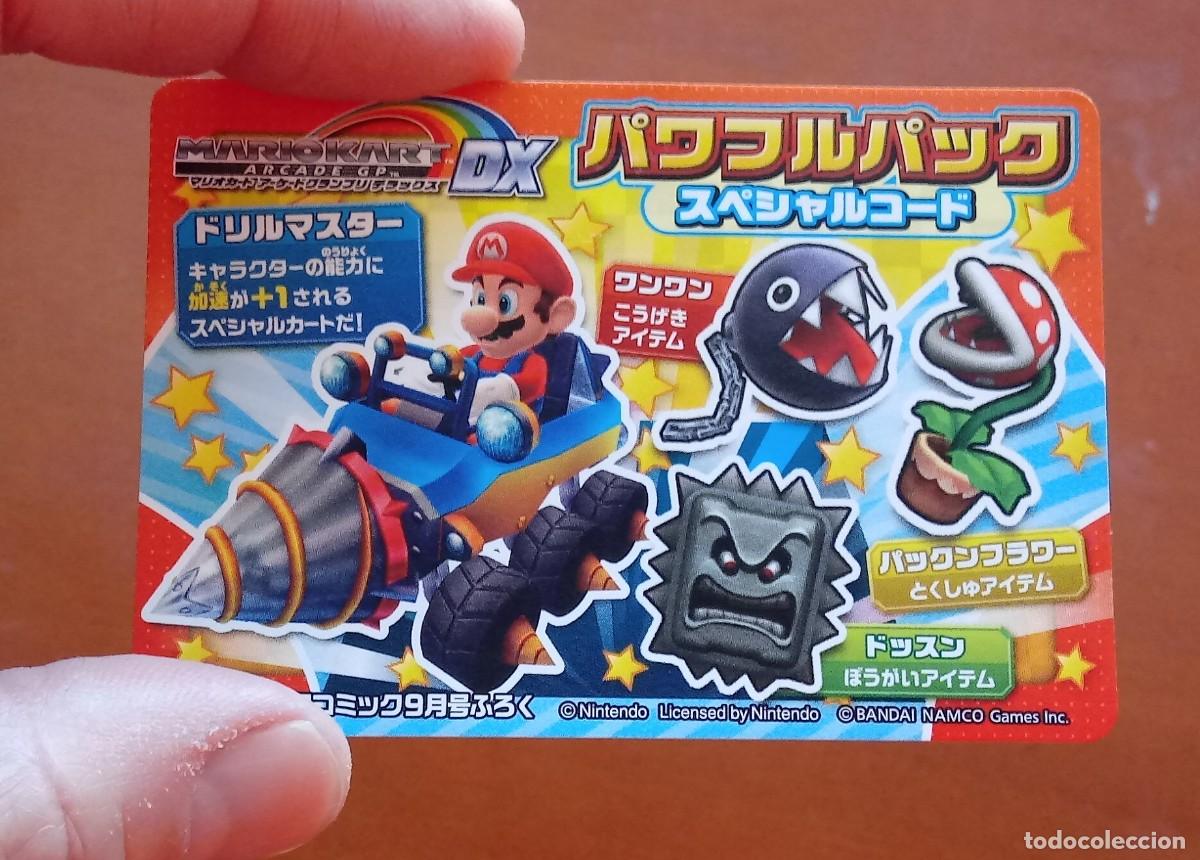 Rara carta japonesa MARIO KART ARCADE GP DX. Japón. Nintendo. Ver abajo