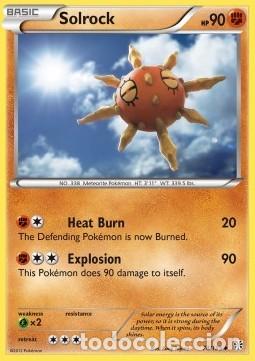 Carta pokemon Solrock (PLS 74)-Uragano Plasma-U - lingua ITA-condizione EX reverse holo - Pokemon