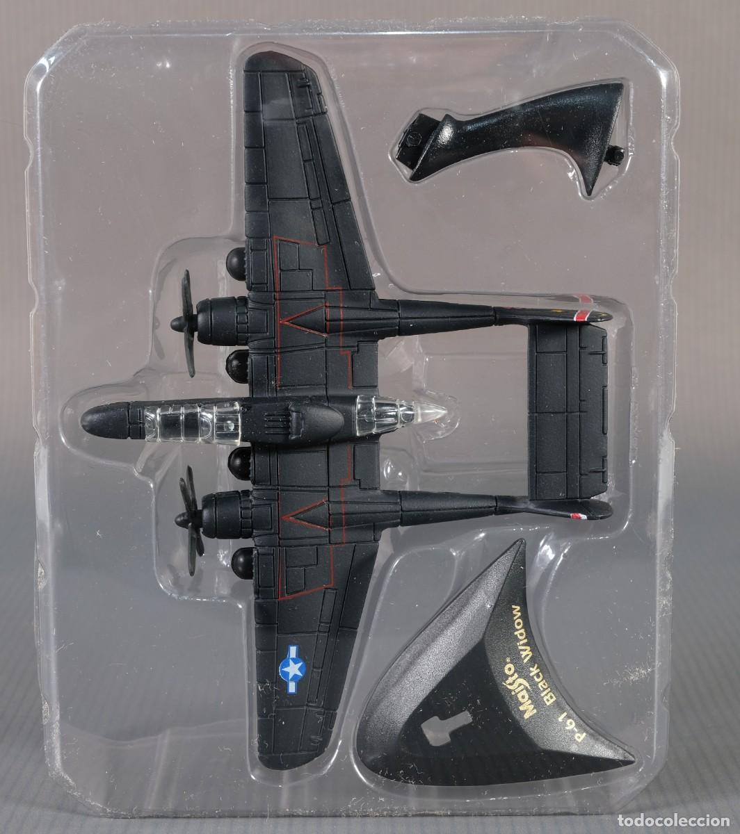 Avión de combate P-6A Black Widow en plomo segunda guerra mundial escala 1/144 Altaya