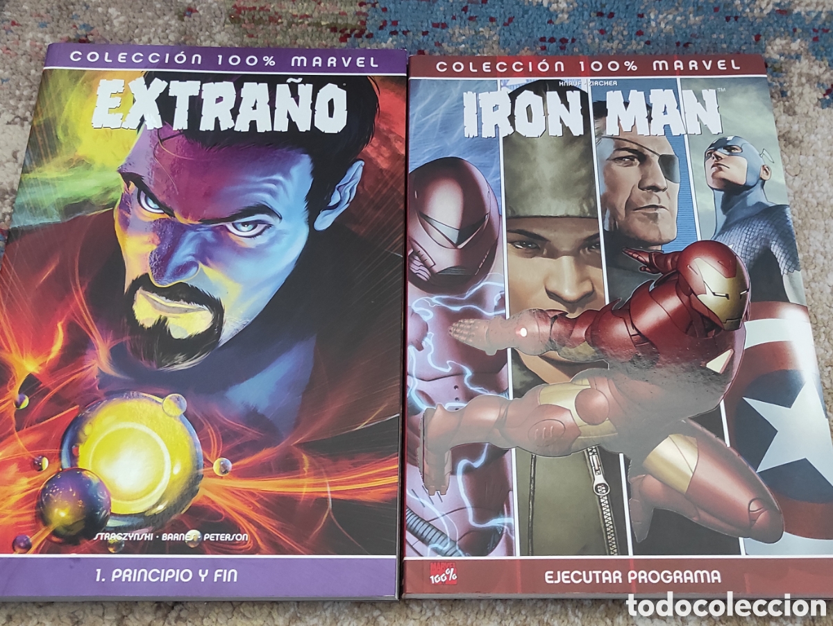 Lote 2 cómics Colección 100% Marvel Dr. Extraño Iron Man