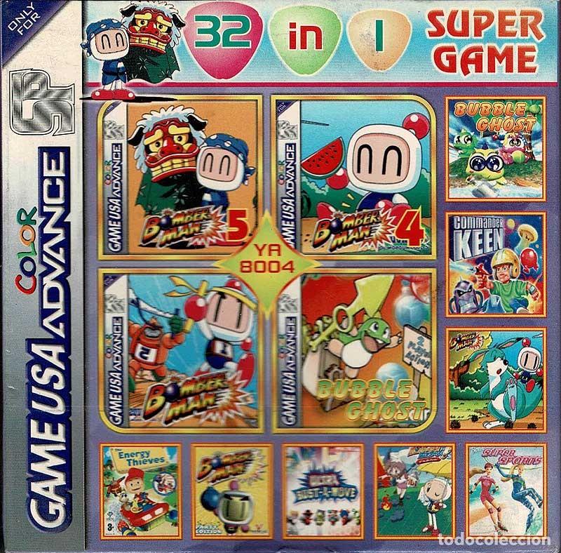 Pack de 32 juegos en un cartucho para Game Boy Color Advance