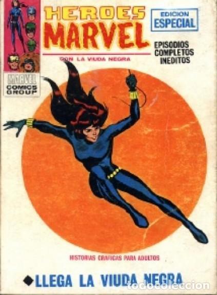 HÉROES MARVEL-TACO-VÉRTICE- Nº 5 -LLEGA LA VIUDA NEGRA-1972-REGULAR-DIFÍCIL-LEA-8756