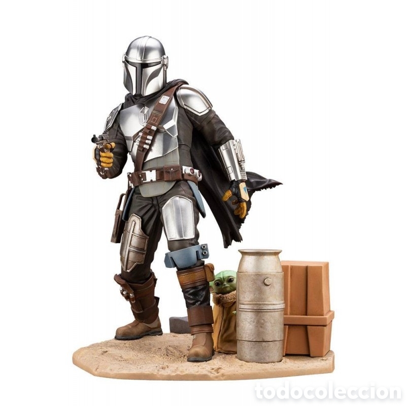 Figura Mandalorian y The Child Grogu Baby Yoda Star Wars Escala 1/7 Artfx Kotobukiya