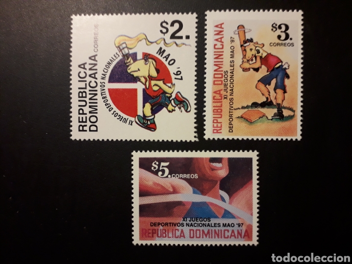 REPÚBLICA DOMINICANA YV 1275/6 SERIE CTA NUEVA *** 1997 DEPORTES BÉISBOL ATLETISMO PEDIDO MÍNIMO 3€