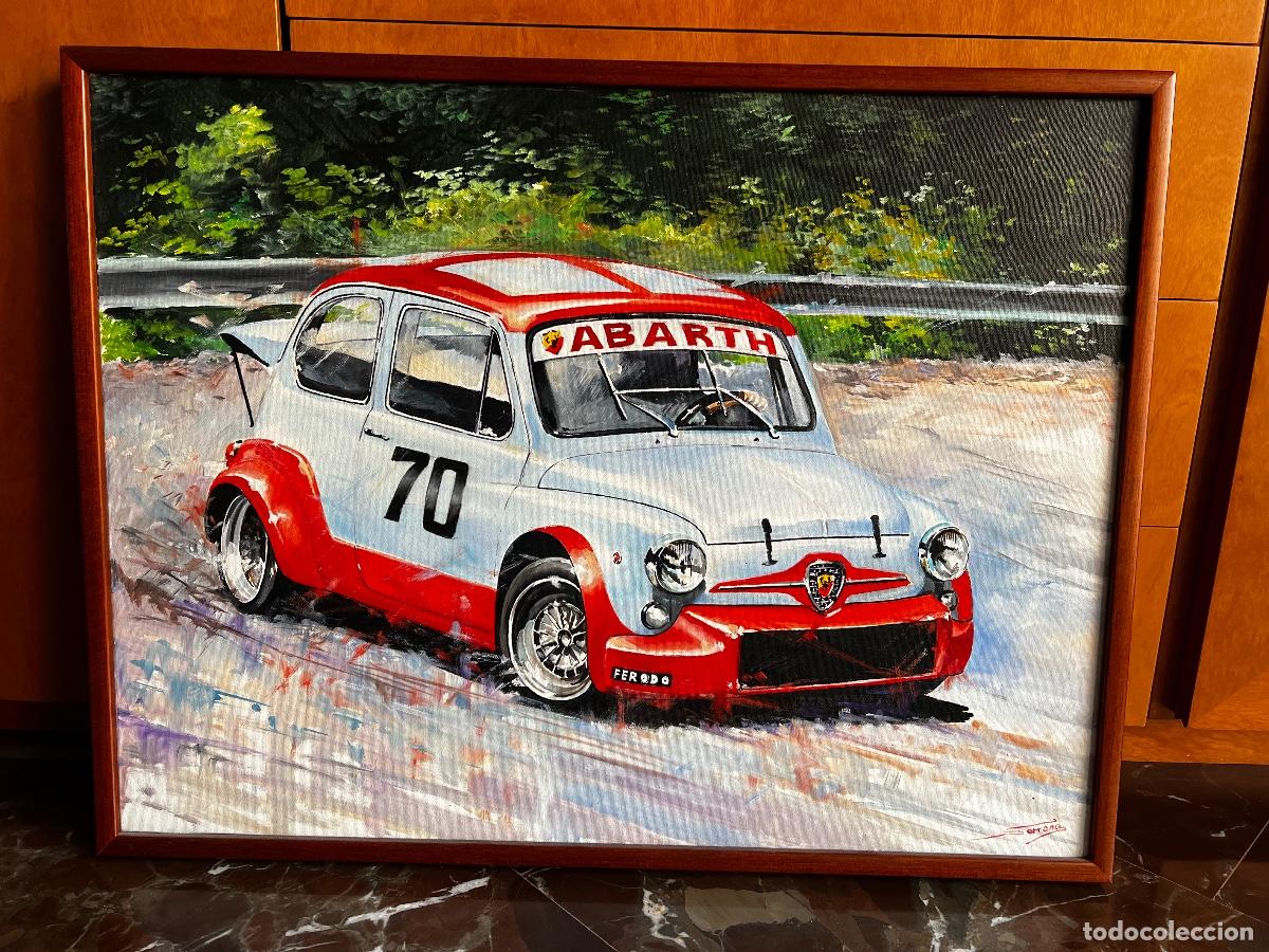 ABARTH SEAT 600 FIAT 600 PINTURA AL OLEO DE DIEGO SERRANO