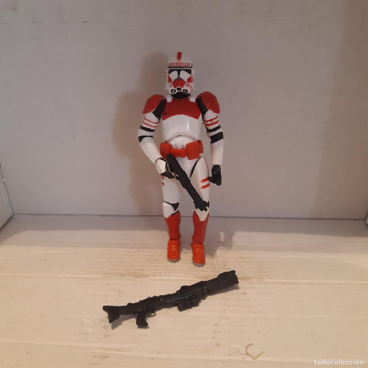 FIGURA SHOCK TROOPER (Clone quick attack draw). COMPLETO. REVENGE OF THE SITH ROTS. STAR WARS