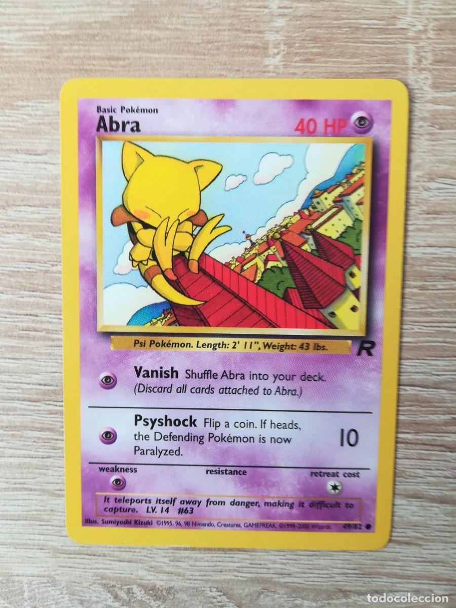 ABRA TEAM ROCKET Nº 49/82 -CARTA POKÉMON - R TEAM ROCKET (TCG) - WIZARDS -AÑO 2000.