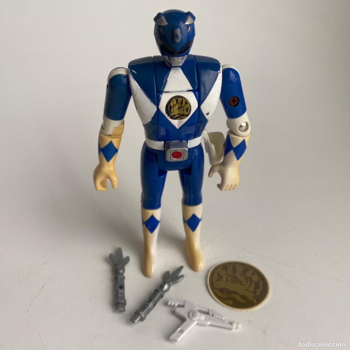 Figura muñeco Power Ranger Bandai 1993 Auto morphin Azul Billy con armas y tattoo blue rangers